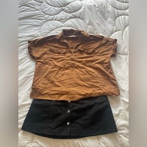 Light Brown Button Up Shirt